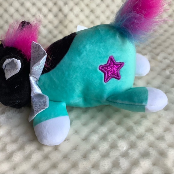 Basic Fun Cutetitos Unicornitos Plush Unicorn Teal Black Stuffed Animal No Wrap - Picture 7 of 11
